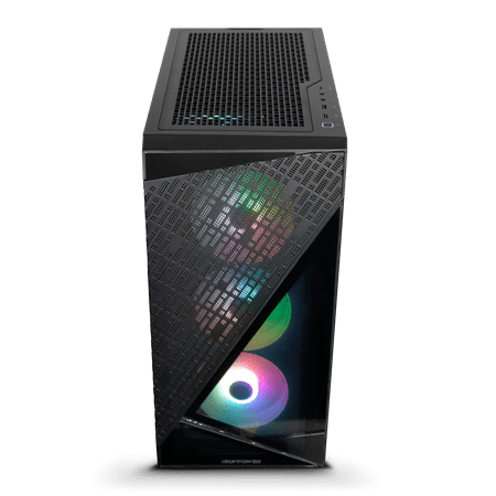 iBUYPOWER - Slate 6 MESH Gaming Desktop PC - AMD Ryzen 5 8400F- NVIDIA GeForce RTX 3050 6GB- 16GB DDR5 Non-RGB RAM - 1TB NVMe - Black