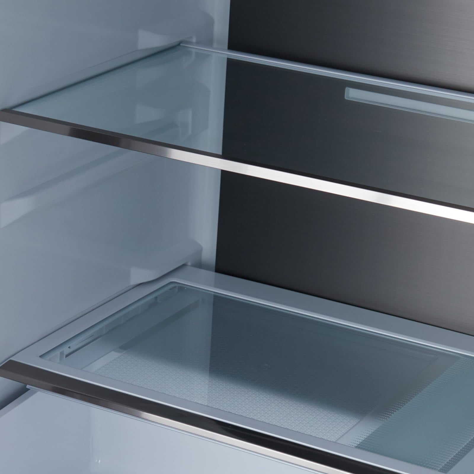 Historyli 595L French Door Refrigerator with Wine Cooler, Large Capacity Freezer Refrigerator, 605W