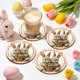 thumbnail image 4 of CaiYueKe Easter Bunny Wooden Coasters Heat Resistant Cup Mats for Dining Table Kitchen Decor Insulating Drinkware Protectors Cute Spring Home Decorations, 4 of 7