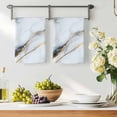 thumbnail image 2 of Gray Marble Kitchen Towels Set of 3, Modern Ink Painting Art Abstract Soft Microfiber Dish Towels, Absorbent Quick-Dry Washable Dishcloths for Kitchen Cleaning, Drying Dishes, 18x28 Inches, 2 of 9