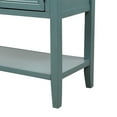 thumbnail image 6 of 46''x15''x34'' Wood Console Table with 4 Storage Drawers, Buffet Sideboard Desk w/2 Cabinets and Bottom Shelf, Retro Tall Console Table Entryway Table Accent Table for Entryway, Dark Blue, S8801, 6 of 8
