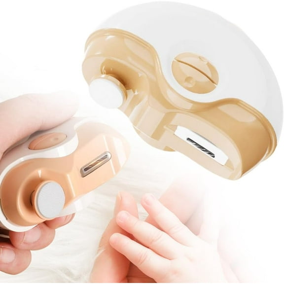 3 in 1 Electric Polishing Automatic Nail Clippers, 2025 New Electric Nail Trimmer Clippers for Fingers and Toes with 2 Adjustable Speeds, Automatic Toe Nail Cutter for Thick Toenails Seniors(Yellow)