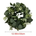 thumbnail image 3 of Simulation Thorn Leaf Wreath Garland, 13 inch Small Door Decoration Wreath for Spring, 3 of 8