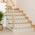 thumbnail image 4 of Mi Alma Floral Light Gray Tile Stickers - Removable Vinyl 4x4, 24 pcs, 4 of 11