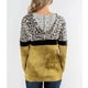 thumbnail image 3 of Sudadera con Capucha de Manga Larga Estampado de Leopardo Diseño de Costura Tie Dye Sudadera con Capucha para Mujer con Bolsillo para Oficina de Viaje en casa Amarillo L, 3 of 6