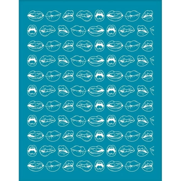 4x5 Inch Clay Stencil Lip Pattern Silk Screen Printing Stencils Facial Part Reusable Non-Adhesive Transfer Stencils Mesh Stencils
