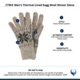 thumbnail image 4 of CTM  Thermal Lined Ragg Wool Winter Glove (Men), 4 of 4