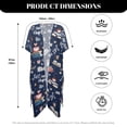 thumbnail image 6 of HELLHERO Breathable Bathing Suit Cover Up for Beach High Quality Fabrics Short Sleeve Long Kimono Swimsuit Cover Up Just One More Chapte, 6 of 6