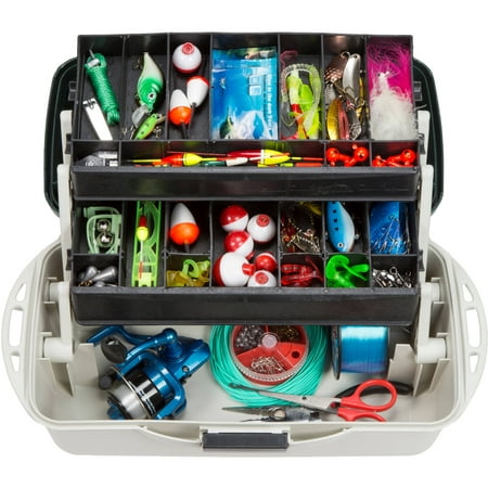 2-Tray Fishing Tackle Box Craft Tool Chest and Art Supply Organizer – 14 Inch by Wakeman