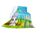 thumbnail image 2 of Specollect Easter Themed Flannel Blanket, Bunny & Eggs Pattern, Soft & Comfortable, Suitable for Home Decor & Holiday Gifts, 2 of 6