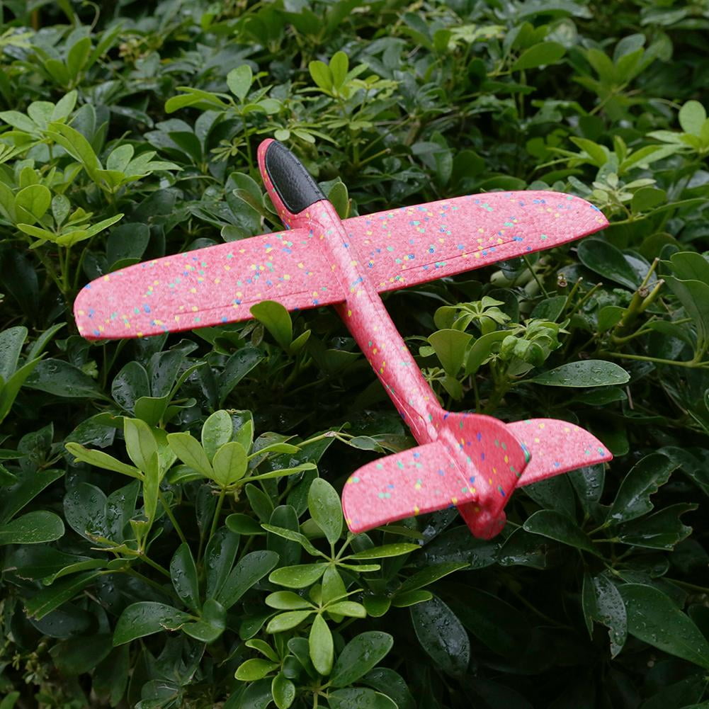 Amazingdeal EPP Foam Hand Throw Airplane Model Glider Plane Kids Toys Pink 35cm 