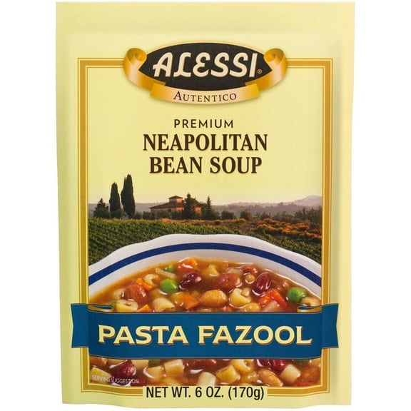 Alessi Pasta Fazool Soup, 6-Ounce Packages (Pack of 6)