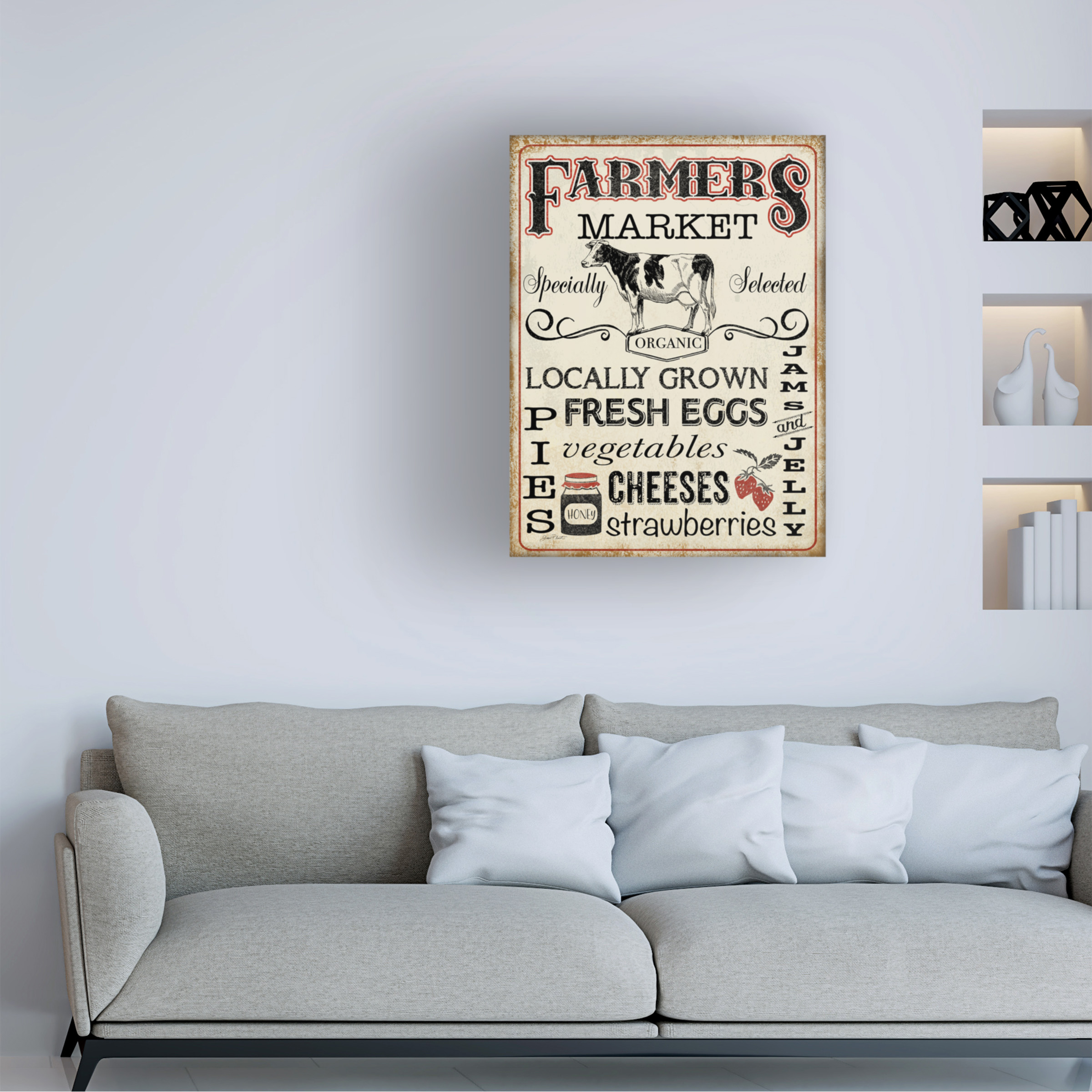 Trademark Fine Art 'Farmers Organic Market' Canvas Art by Jean Plout