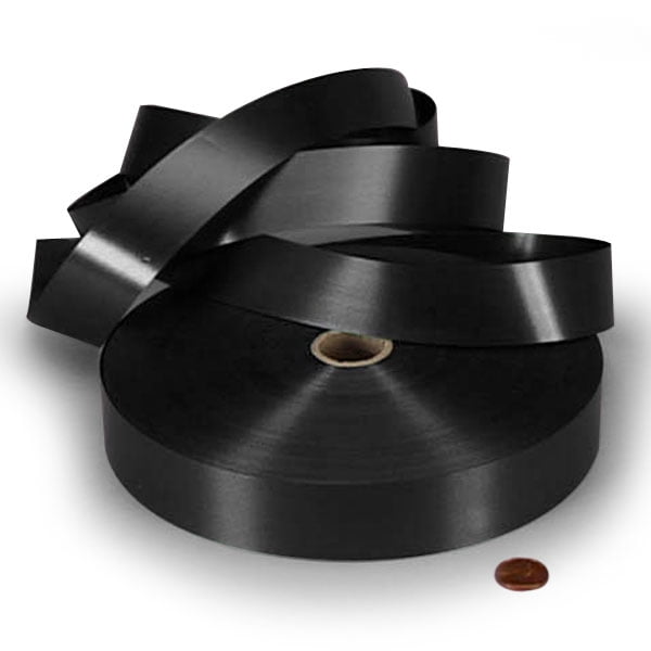 Black Plastic Ribbons 1 1/4" X 250 Yards by Paper Mart