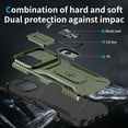 thumbnail image 5 of Allytechgroup iPhone 17 Case, Sliding Camera Lens Cover Military Grade Protection Stand Bracket Bumper Rugged TPU PC Phone Case for Apple iPhone 17 6.3", Darkgreen, 5 of 8