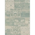 thumbnail image 1 of Couristan 55690803053076T 5 ft. 3 in. x 7 ft. 6 in. Afuera Country Cottage Power Loomed Transitional Rectangle Area Rug - Sea Mist & Ivory, 1 of 1