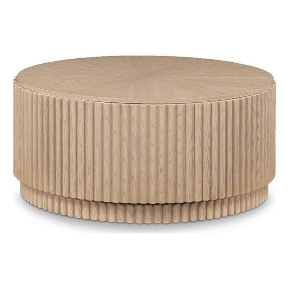 Pemberly Row Mid-Century Natural Coffee Table - 36"W x 36"D x 16"H
