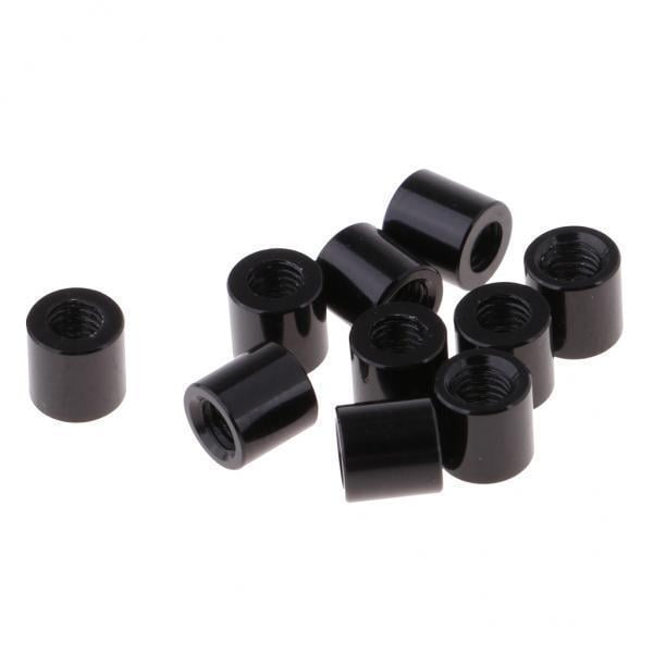 Espaciador de Tubo de Aleación de Aluminio Sunnimix Negro 2x10 Uds. 3 piezas