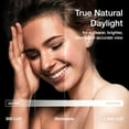 thumbnail image 2 of Makeup Mirror with Natural LED Lights Lighted Trifold Vanity Mirror with X & X Magnifications Dimmable Lights Touch Screen Cosmetic Stand Sora (Rose Gold), 2 of 8