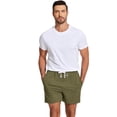 thumbnail image 3 of Pinspark 5.5 Inch Mens Pajama Shorts Sleep Cotton Lounge PJ Lightweight Elastic Waist Drawstring Nightwear Bottom with Pockets, 3 of 6