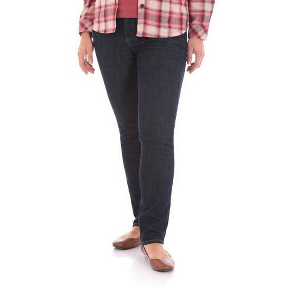 women's fleece lined jeans with elastic waist