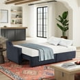 thumbnail image 4 of Serta Giles Modern Style Convertible Sofa, Navy Blue Chenille Fabric, 4 of 5