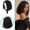 Black, variant on Short Curly Human Hair Wig for Women, Lace Front Curly Wave Bob Wig Natural Looking Short Wigs for Black Women(Brown,One Size)