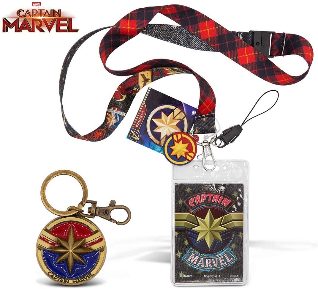 Captain Marvel Warp Gadgets Captain Marvel Bundle Pewter Keychain