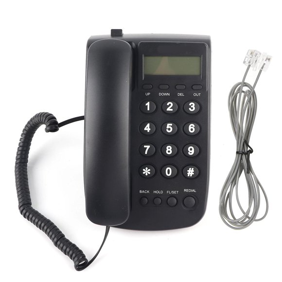 Poste téléphonique d'hôtel sans identification de l'appelant, téléphone fixe pour famille d'hôtel (noir)