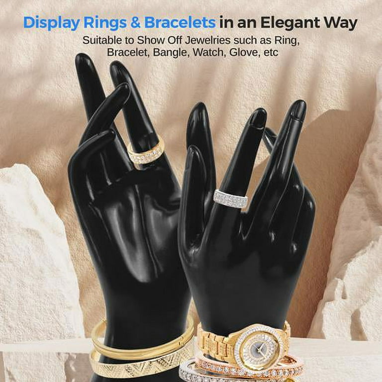 Mannequin Hand Pvc Jewelry Stand Female Mannequin Hand Jewelry Black Hand  Jewelry Display Stand Ok Shaped Hand Ring Holder For Displaying Necklaces,  B