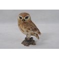 thumbnail image 3 of Garden Decor Animal Statue Small Brown Owl On Stump, 3 of 5