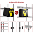 thumbnail image 6 of IZEUK 5-Tier Metal Storage Shelves for Kitchen Garage Office, 29.5" W x 13.8" D x 59.5" H, 1250 lbs Capacity, Chrome, 6 of 8