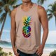 thumbnail image 2 of Casual Tops de Verano de la Moda de los Hombres sin Mangas Impreso Cuello Redondo, Camisa Ligera Y Cómoda para Diario, 2 of 5
