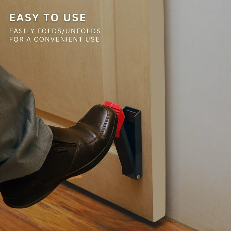 No Drilling Self-Adhesive Door Stopper - Kickdown Style Door Stop Holder For Bottom Of Door