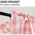 thumbnail image 4 of dinii Buffalo Plaid Curtains Valances for Windows - Black and White Semi Sheer Checkered Rod Pocket Valance for Living Room, Farmhouse, Bedroom, 54 x 18 Inches Length, 1 Panel, 4 of 6