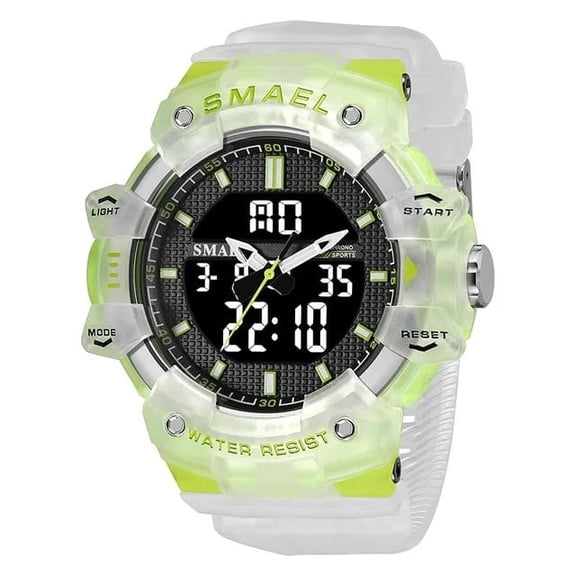 Explojoy Men's Sport Watch – Shock Resistant, Waterproof, Dual Time Analog-Digital Display