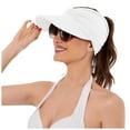 thumbnail image 4 of Sun Visor Hats for Women Beach Hat Packable Wide Brim with Ponytail Hole Summer Sunhat for Sports Vent Hats for Men Solar Fan Lightweight Visors for Women Mens Hats Summer Raffia Tote Sports, 4 of 6