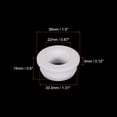 thumbnail image 2 of 6Pcs T Type Rubber Grommet Mount Dia 33.3mm ID 22mm H 15mm Seal Protection Flexible Hole Plugs White, 2 of 5