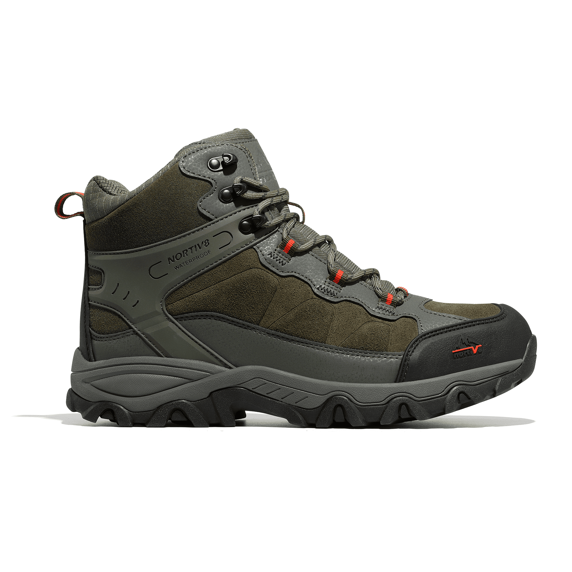 NORTIV 8 Men's Waterproof Hiking Boots Outdoor Mid Trekking Lightweight Mountaineering Shoes Paladin