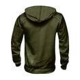 thumbnail image 4 of Men's Hooded Solid Color Sweater, European American Youth Sport Style Multi Pocket Patch Leather Sweater Jacket for Street Fashion and Outdoor Wear,Army Green,L, 4 of 4