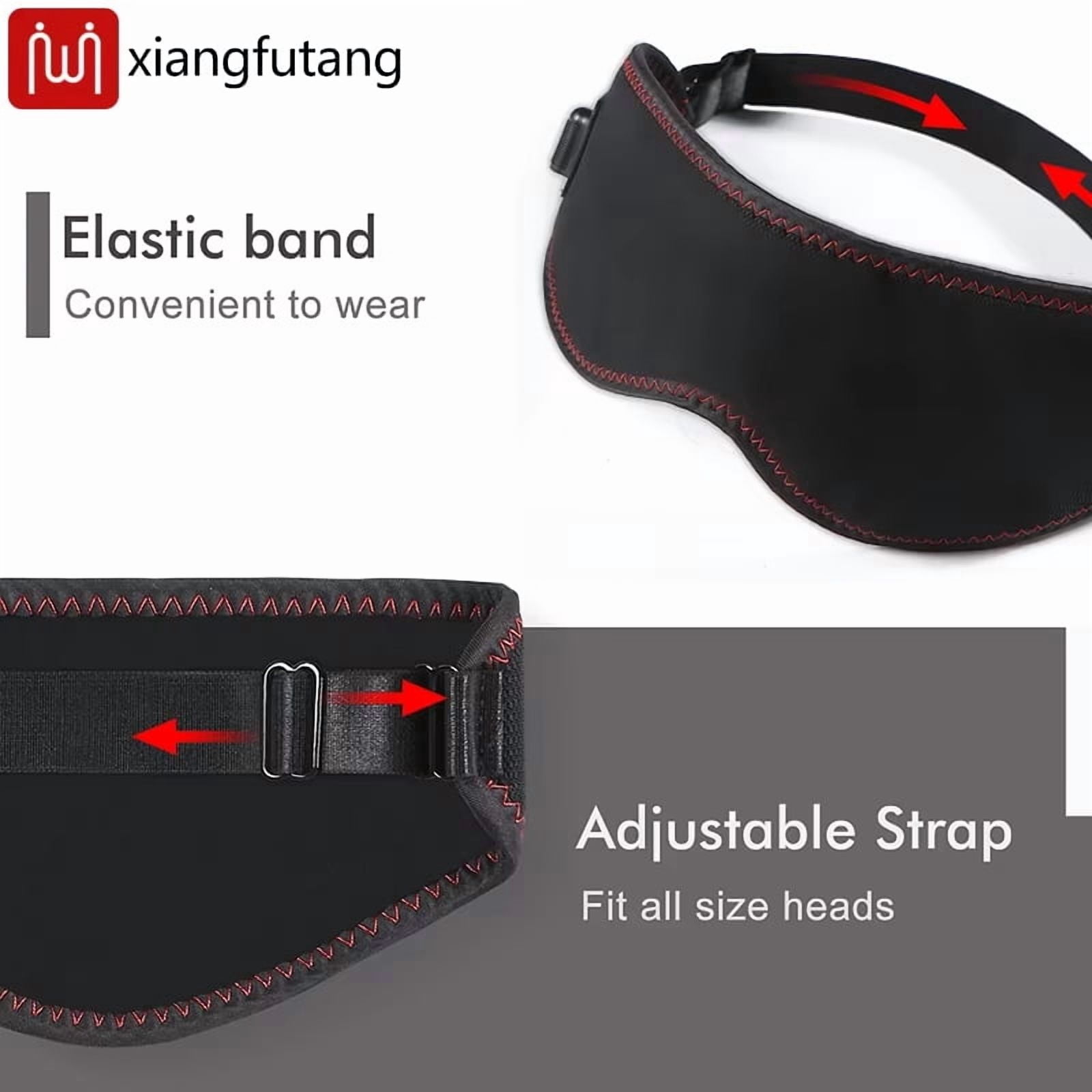 USB Heated Sleep Mask, Far Infrared Eye Warmer, 3 Heat Levels, Adjustable Blackout, Non-Vibrating