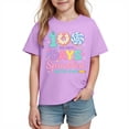 thumbnail image 2 of Bnwani Shirts for Girls Breathable Printed Boys T Shirts Crew Neck Tee Purple Sizes 3-9, 2 of 9