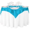 thumbnail image 3 of Linentablecloth - Mantel Cuadrado De Satén (60 Pulgadas), Color Turquesa, 3 of 5