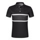 thumbnail image 4 of Camisas de Manga Larga para los Hombres Pullover Impresión Botón Turndown Cuello Blusa, Estilo de Manga Corta Casual, 4 of 9