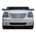 thumbnail image 3 of Ikon Motorsports Front Upper Grille, Compatible with 2007-2014 GMC Yukon, Vertical Style Chrome ABS Plastic Replacement Front Bumper Hood Grill 1PC, 3 of 3