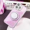 thumbnail image 4 of FAB POPS Pink Glitter Magnetic Phone Grip with Expanding Landscape Kickstand, Includes Universal Adhesive Adapter Plate, for Smartphones & Mini Tablets, 4 of 9