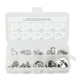 thumbnail image 1 of 120Pcs E Rondelle de Clip Anneau de Retenue Externe en Acier Inoxydable Circlip Assortiment Kit 1.5mm 10mm, 1 of 14