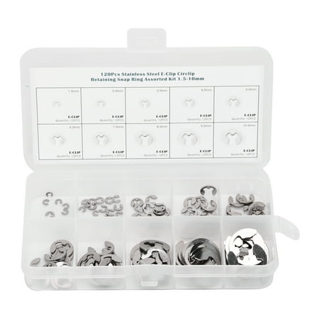 

E Circlip E Clip Washer Opening Design 1.5mm-10mm Rustproof 304 Stainless Steel For Fixing Moving Parts