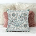 thumbnail image 2 of Amrita Sen Designs  18 x 18 in. Pond Peacock Suede Zippered Pillow with Insert - Multi Color, 2 of 5