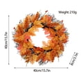 thumbnail image 3 of Wreath,Leaf Wreath, Door Hanging Decoration, Festival Props, Hanging Window Wall Hanging, 3 of 9